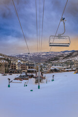 Stopped Chairlift at Beaver Creek in Colorado
