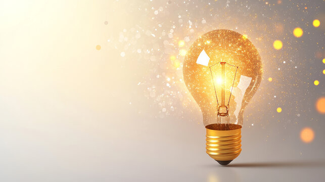 3d illustration of Light bulb isolated on white background. Realistic 3d rendering of incandescent lamp withe clipping path