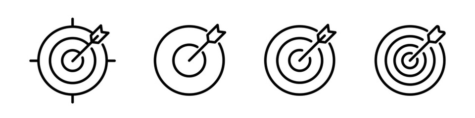 Target icons. Archery target set