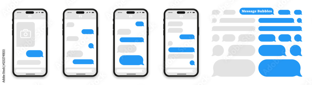 Fototapete online chatting. speech bubbles for chat. online chatting message bubbles. speech, chatting, talking