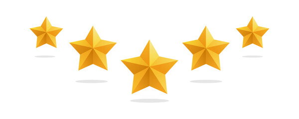Award stars vector set. Achievement and recognition icons