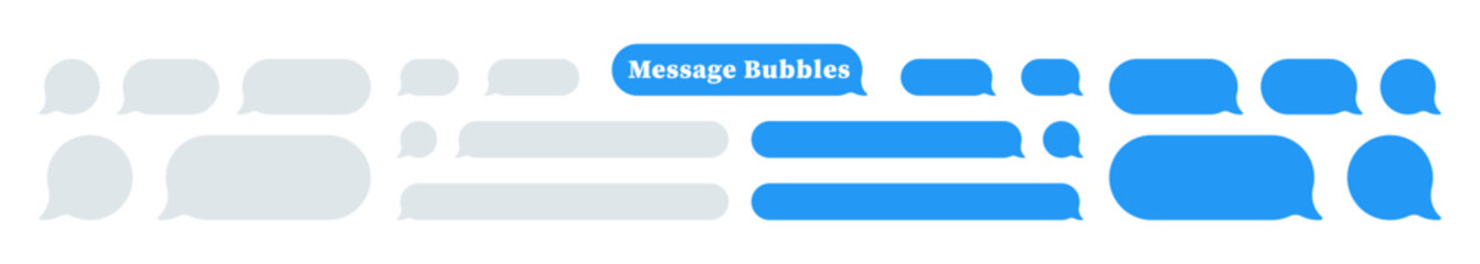 Smart Phone chatting sms template bubbles. Message bubbles for chat. Speech bubbles for chat. Online chatting message bubbles. Speech, chatting, talking, bubbles.