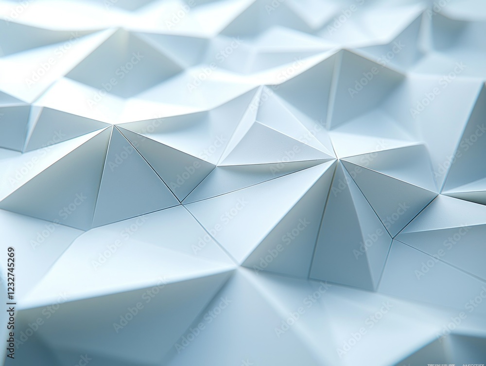 Poster abstract white geometric triangular surface background texture pattern