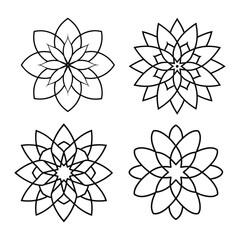 Fototapeta premium Organic Mandala Isolated Vector Illustration White Background