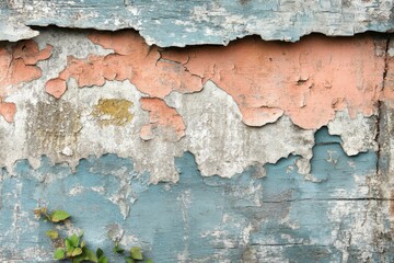 Obraz premium Old cracked plaster wall with weathered texture