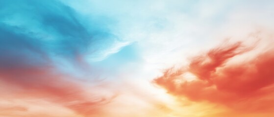 Obraz premium vibrant pastel cloudscape background with copy space