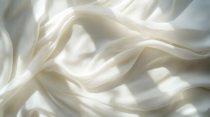 Fototapeta premium Elegant White Fabric Texture with Soft Light and Shadow