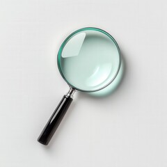 magnifying glass on white background