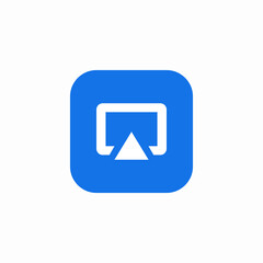 screen wireless share real time icon sign vector