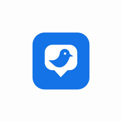 tweet bird icon sign vector