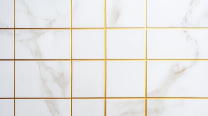 Elegant Gold Accented White Marble Tiles Design