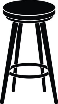 recommend clip art: Bar Stool Icon Silhouette Vector Illustration design