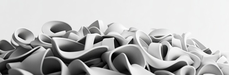 Obraz premium A plane filled with countless question marks, shown in an original 3D illustration