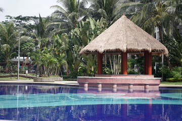 Empty pool bar in a hotel or apartment