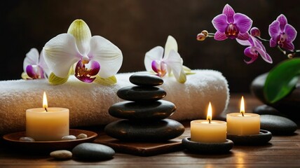 spa still life with orchid