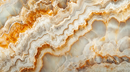Obraz premium Natural onyx stone showing beautiful orange and brown patterns in a smooth surface suitable for decor and design