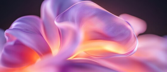 abstract background with flowing purple and orange fabric