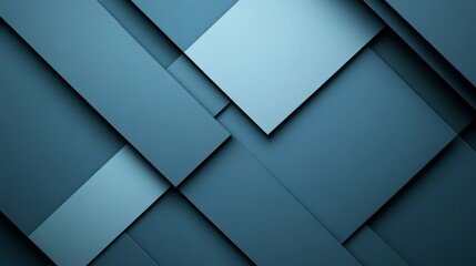 Fototapeta premium Abstract Geometric Shapes in Blue Tones - Modern Design Background