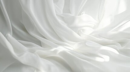 Obraz premium Elegant White Fabric Texture: Study in Smoothness and Drape