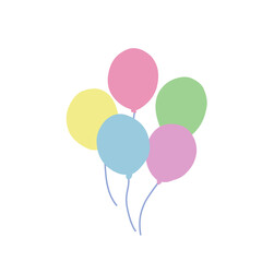 Colorful party balloons vector