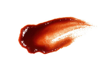 stroke of soy sauce splashing on white