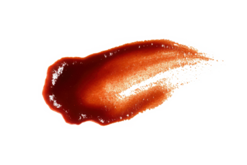 stroke of soy sauce splashing on white