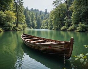 Obraz premium boat on the river