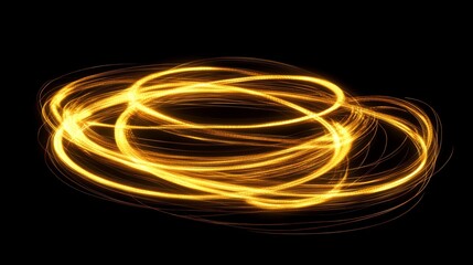 Golden Abstract Light Trails Design