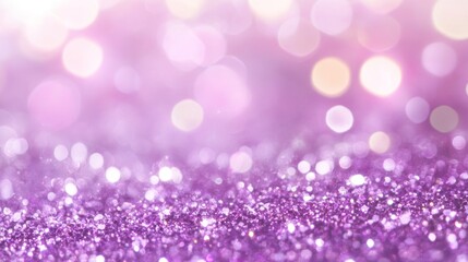 Purple Glitter Background with Bokeh Lights