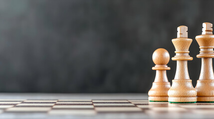 Chess pieces strategy, game, board, planning, dark background, business concept