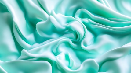 Fototapeta premium Aqua Silk Draped Fabric Abstract Texture