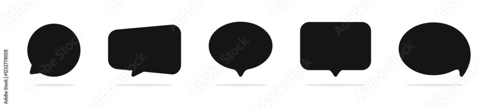 Poster speech bubble, speech balloon, chat bubble. speech bubble vector icons. message bubbles set. speech 