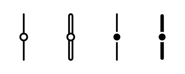 Toggle switch button icon set. Swipe buttons vector icons.