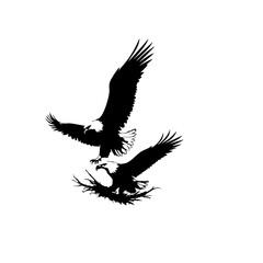 Obraz premium Bald Eagles Vector Logo Design
