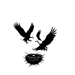 Obraz premium Bald Eagles Vector Logo Design
