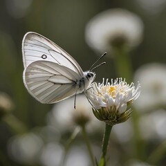 white butterfly on a flower