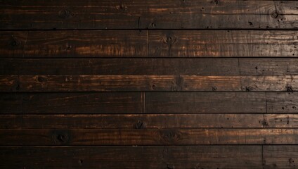 Fototapeta premium Dark brown wood plank background with rich texture and natural grain