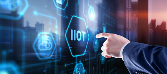 IIOT industrial internet of things concept. Technology and Business
