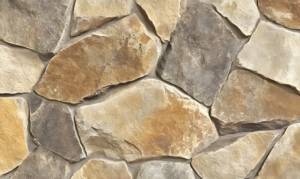 Beige and brown stone wall texture background for construction design