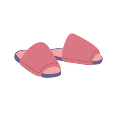 Fototapeta premium Cozy Pink Home Slippers Isolated on White