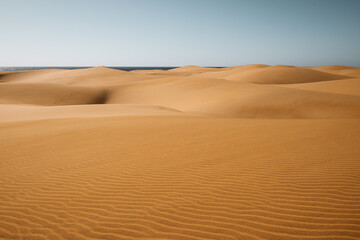 sand dunes in the desert of Gran Canaria