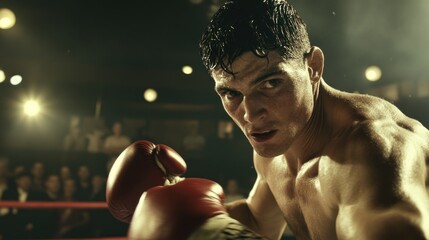 The Undefeated Boxer: A Gritty Portrait of Determination