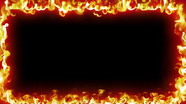 fire frames with border copy space. generated.