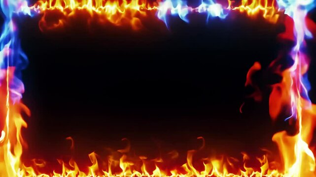 fire frames with border copy space. generated.