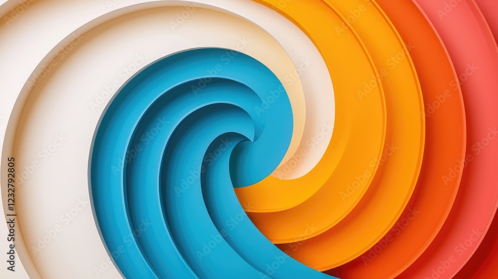 Poster vibrant abstract swirl in bold colors creating a dynamic background for creative designs