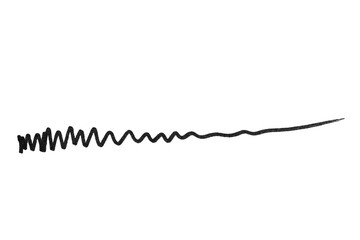 Sketch of black wavy line on white background.