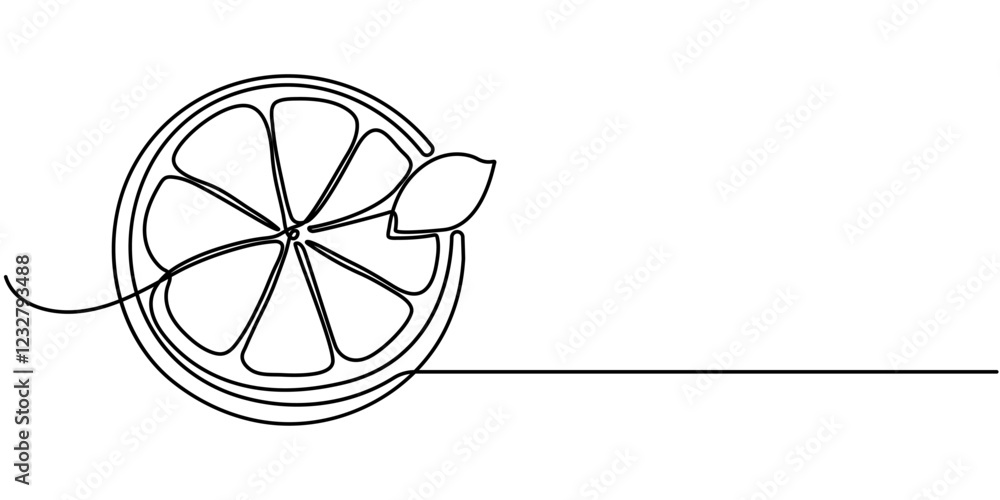 Poster fresh orange continuous line editable stroke line, orange vector line icon - simple thin line icon, 