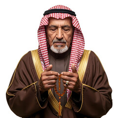 Obraz premium Wisdom Embodied Saudi Elder in Quiet Reflection