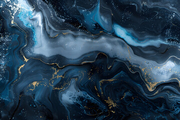 Fototapeta premium Luxury Black Marble with Blue veins, abstract stone texure for background or as a backdrop, Midnight Blue marble stone