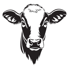 Rustic Animal Design: Cow Head Icon